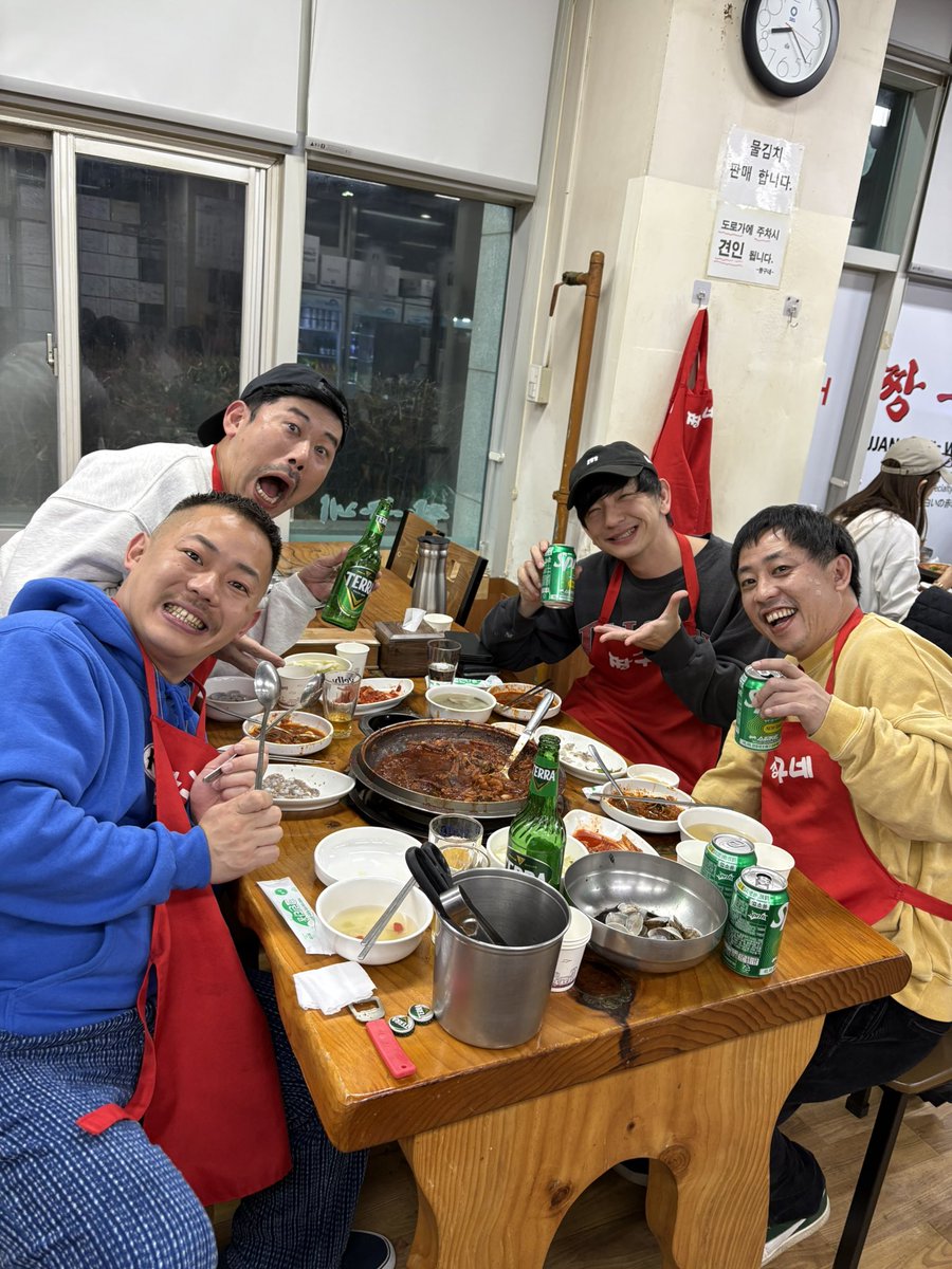 ここからが本番です。まずは調査に向けて腹ごしらえです。#韓国バカ勝ち旅