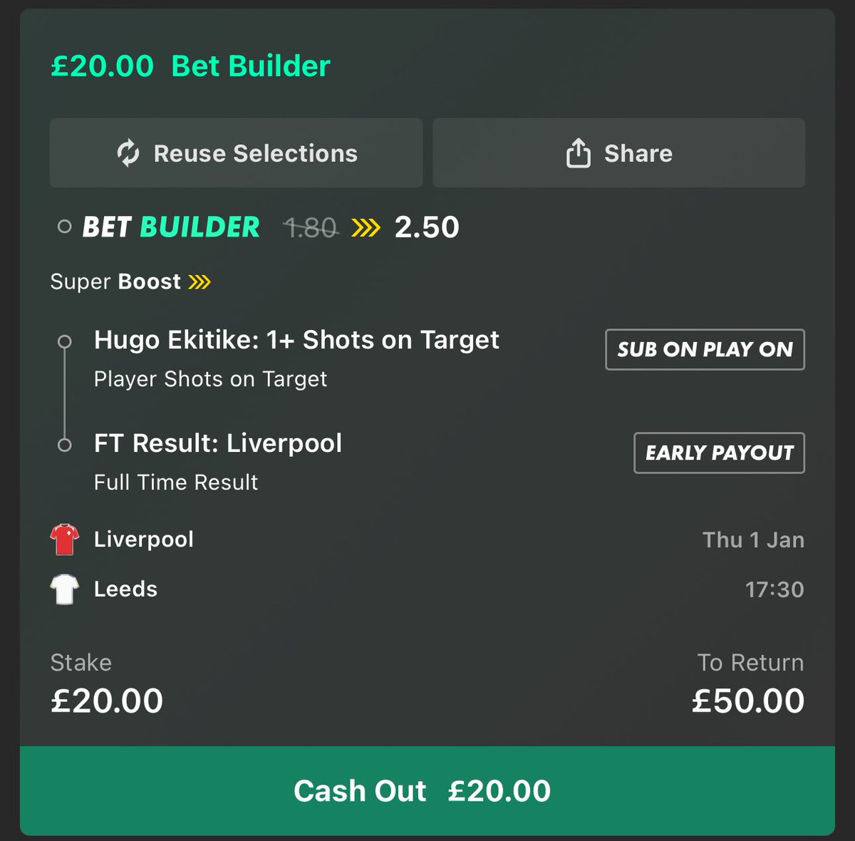 LordFootyTips's tweet image. 😍 £50 CASH GIVEAWAY! 

If the Liverpool v Leeds super boost on bet365 wins, I’ll giveaway… 

£25 to someone who LIKES ❤️ this
£25 to someone who RTs 🔁 this
Must FOLLOW @LordFootyTips