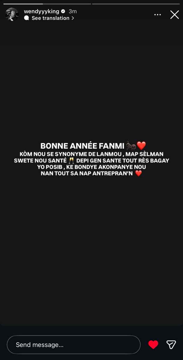 🗣️ Pa gen bri, pa gen espektak.
Wendyyy voye yon mesaj ki frape dwat nan kè KOMINOTE an. 🐜❤️🥳