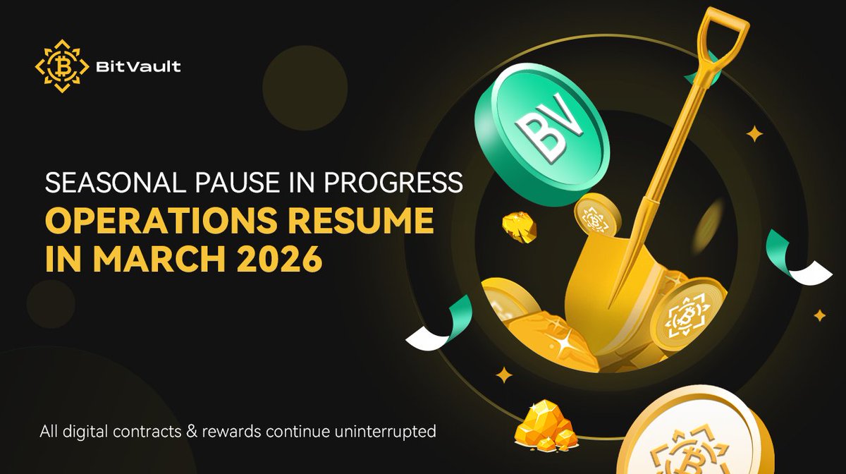 BitVaultpro's tweet photo. 🚨 Official Update from our Siberian Mine:

Our site enters its planned seasonal pause to protect infrastructure during extreme winter 🧊❄️ Operations resume March 2026.

✅ All digital asset contracts &amp; rewards continue as programmed.
⛏️ Safety first, excellence always.

#Gold https://t.co/UIDGdosKOn