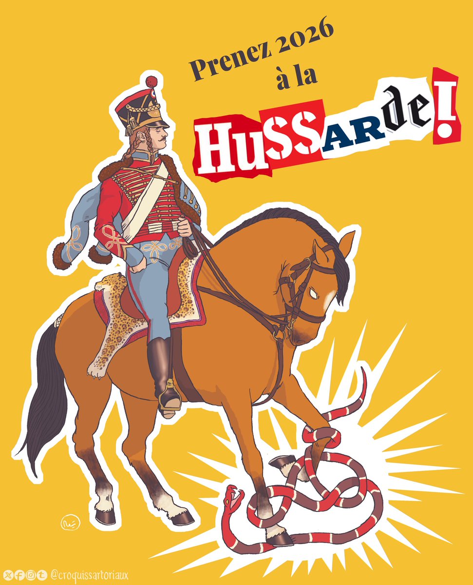 🇫🇷 Les Croquis Sartoriaux vous souhaitent une excellente année 2026, pleine de succès, de panache, d'amour et d'amitié!!
🇬🇧 Croquis Sartoriaux wishes you a wonderful 2026, filled with success, panache, love and friendship!

#croquissartoriaux #hussards #panache #hny #2026