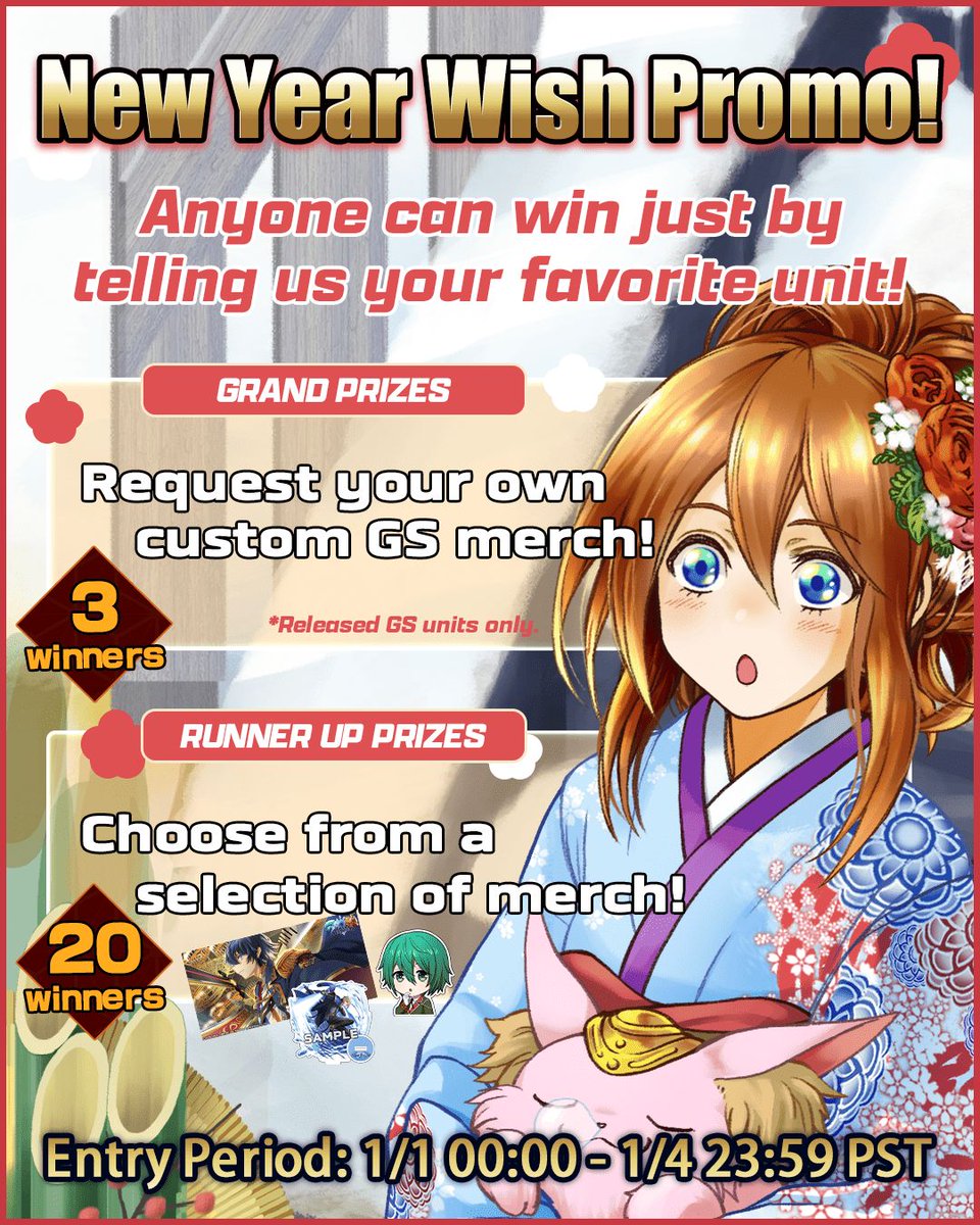 GRDSMN_GLOBAL's tweet image. The new year brings a new opportunity to win some awesome merch!✨

1. Follow @GRDSMN_GLOBAL
2. Repost this post
3. Tell us your favorite unit!

Participate for your chance to win GS exclusives!

*Only winners will be notified via DM.