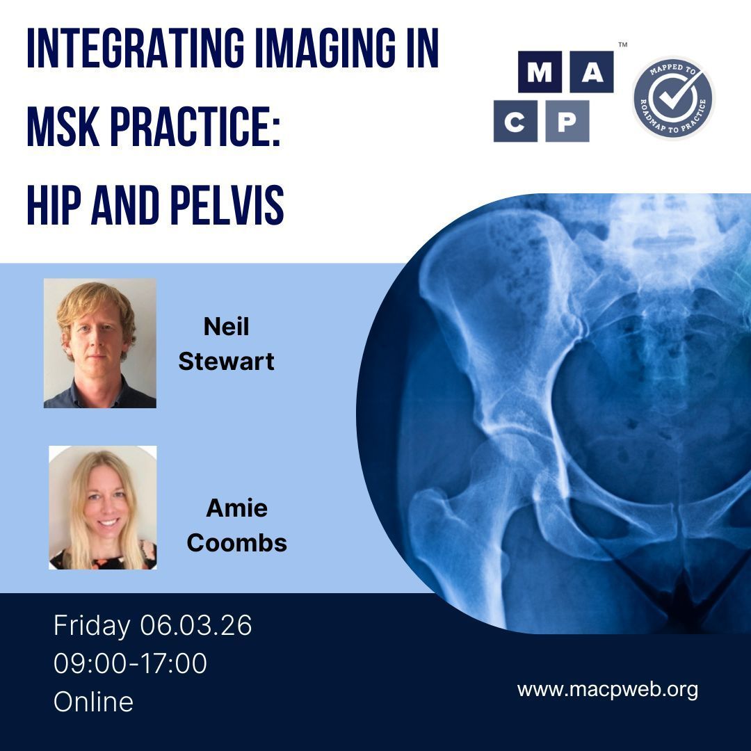 PhysioMACP's tweet image. Kick-start your CPD in 2026!!

This interactive online course teaches a systematic approach to interpreting hip imaging and better managing your patients with hip and pelvic pain. 

All from the comfort of your sofa!

Join expert tutors @Amiecoombs2 and @neilstewart101. Book your…
