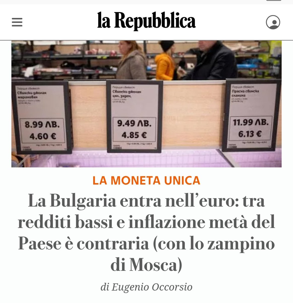 A Repubblica si inizia nel segno della continuità. 
Sei contrario all'euro? Vuol dire che sei pagato da Putin.