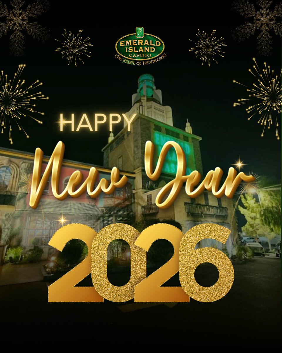 As we welcome a new year, we would like to extend our gratitude to our incredible guests and community.

Happy New Year from Emerald Island Casino—we can’t wait to make even more memories with you in 2026!