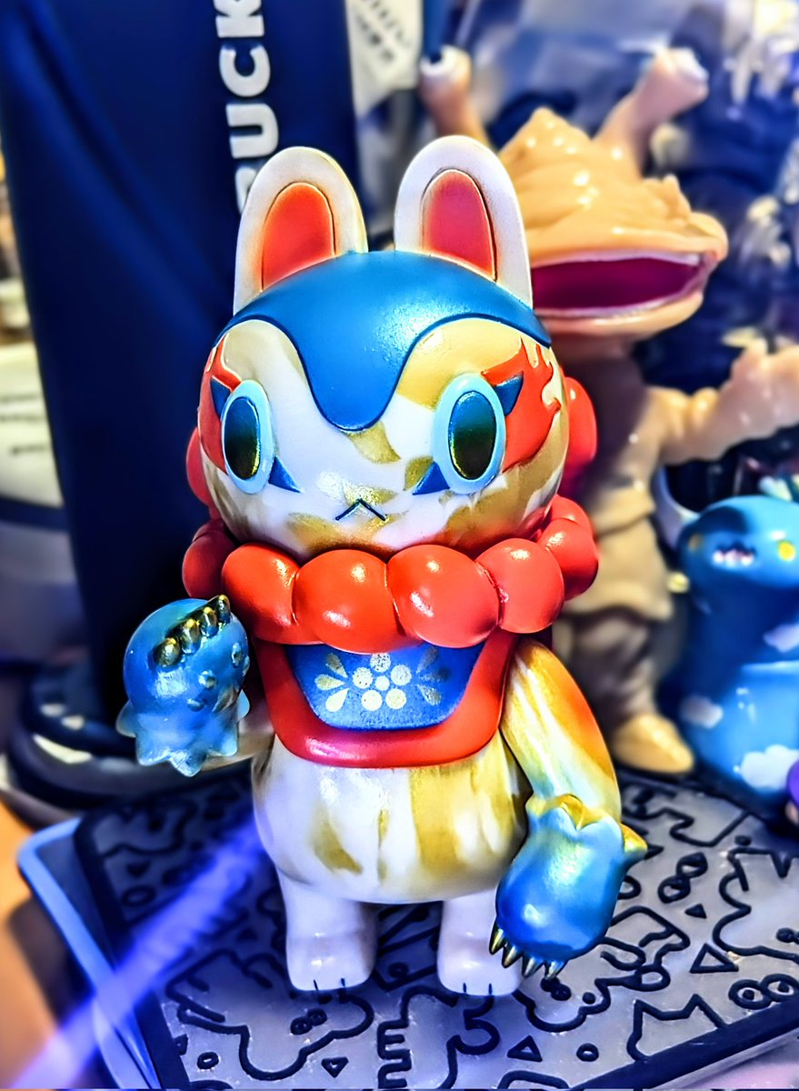 お正月元旦に開封したソフビ 照紗さんの郷土玩具怪獣イヌハリゴン