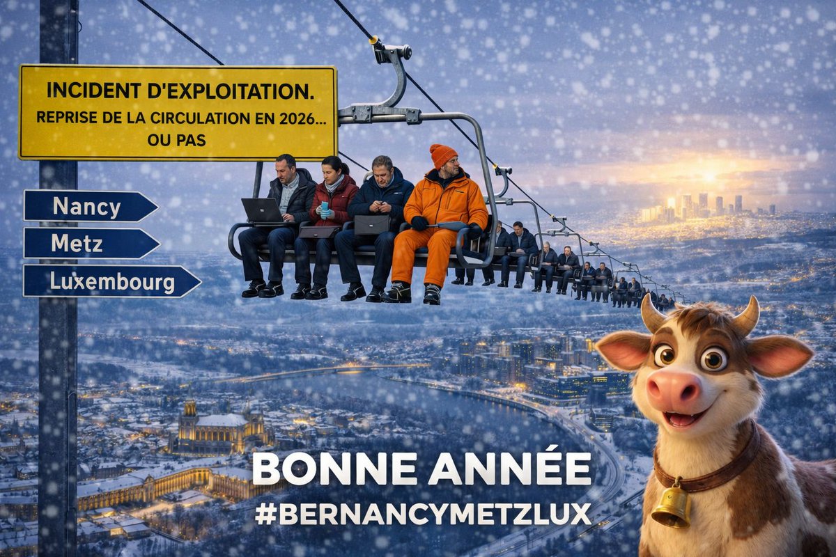 Puisse 2026 vous être favorable 😘🐃🦏🎵🎷🎊🎉

🎶
Étoiles des rails,
Espoirs frontaliers,
Train du matin
Qui n’est jamais arrivé…