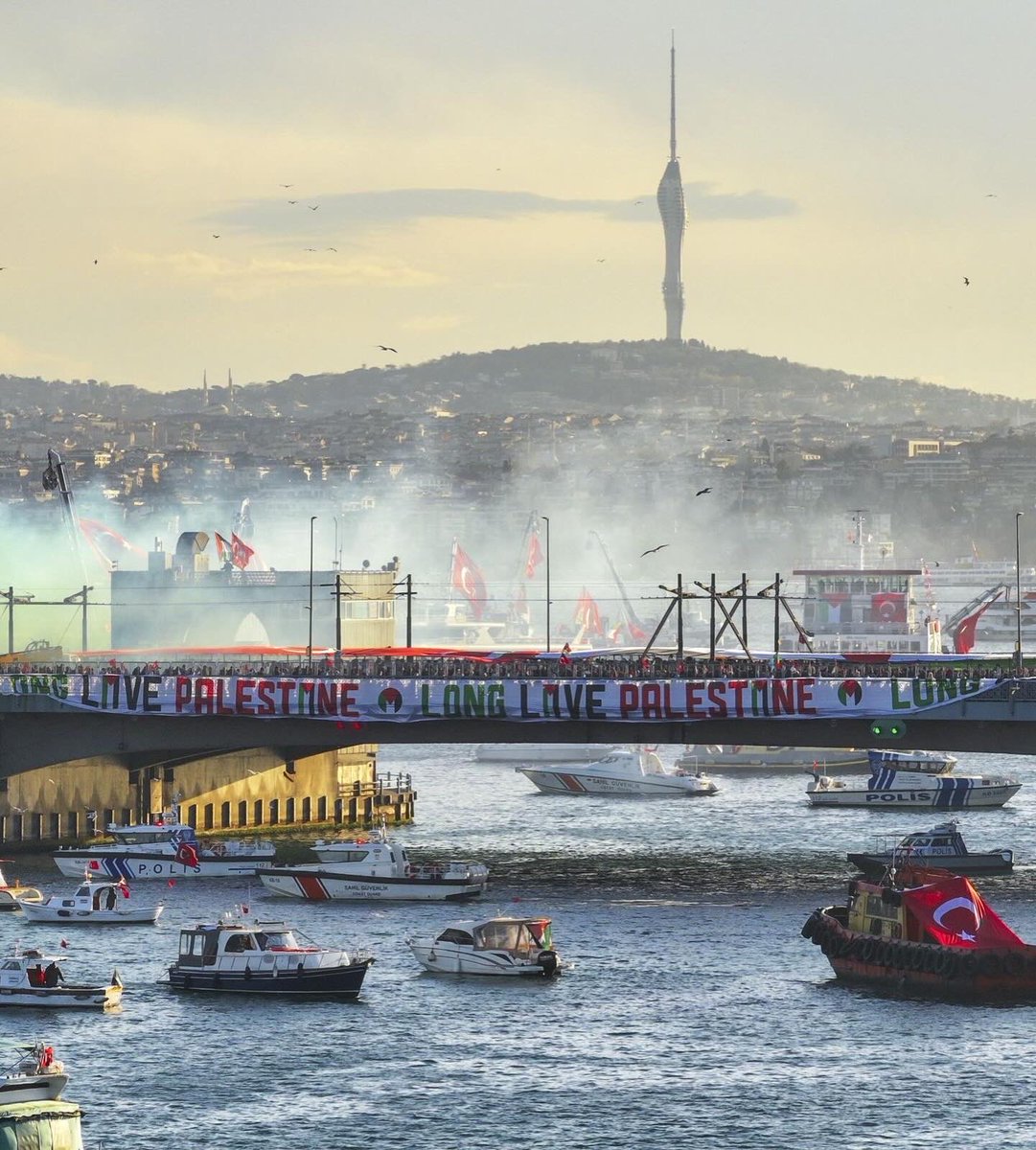 mcandaroglutr's tweet image. Yeni yılın ilk gününde, Gazze için yüz binlerce vatandaşımızla birlikte Galata Köprüsü'ndeyiz.

Susmayacağız, unutturmayacağız.🇵🇸