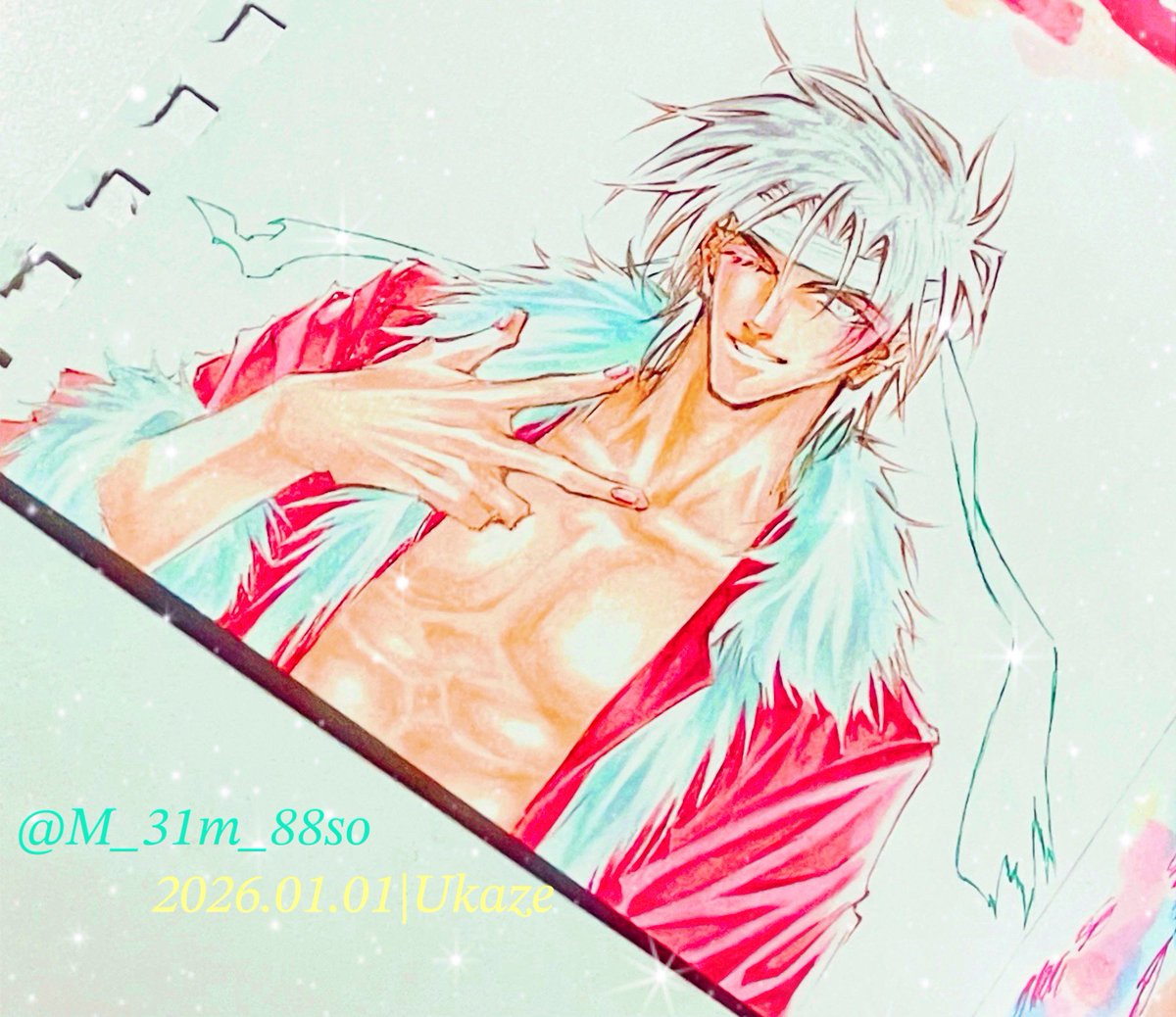 け*い様 手描きイラスト＊オリジナル【聖の者】 実はクリスマスあたりから描いてたんですけど結局年明けちゃった