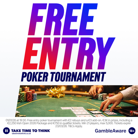 BetfredPoker's tweet photo. 🎉 NEW YEAR SPECIAL

Free Entry Irish Open Exclusive this New Year.

✅ €3,000 guaranteed
 ✅ €2,250 Irish Open Package for 1st!
 
 🔗 https://t.co/6tlKmX1uit

#Betfred #Poker #FreeEntry #IrishPokerOpen #IPO2026 #IrishPokerOpen2026 https://t.co/YulnWW14cI