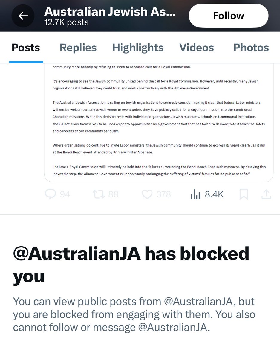 ShiannonC's tweet image. Well, that didn’t take long.

The AJA have blocked me. 

I guess they don’t like to listen to the reasonable voices of others who stand up for the many vulnerable people in our community and not Zionists who support the Israeli government and use the word “antisemitism” to accuse…