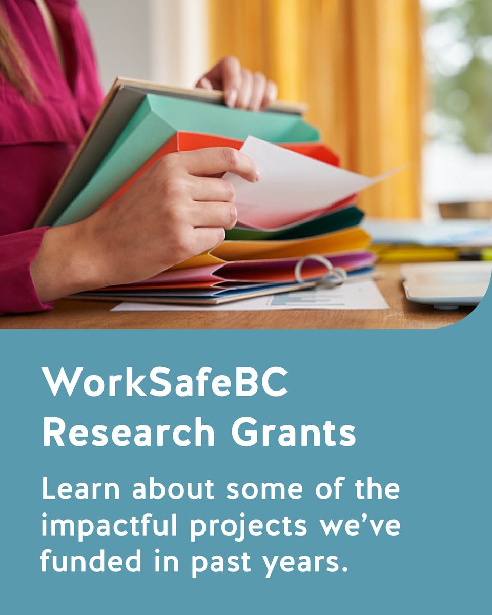 WorkSafeBC's tweet image. Every year, our Research Grants Program supports research related to occupational health and safety and work disability.  
 
Through this program, researchers have made an impact through a number of projects across B.C. Click through for some recent highlights. 
 
Are you sitting…