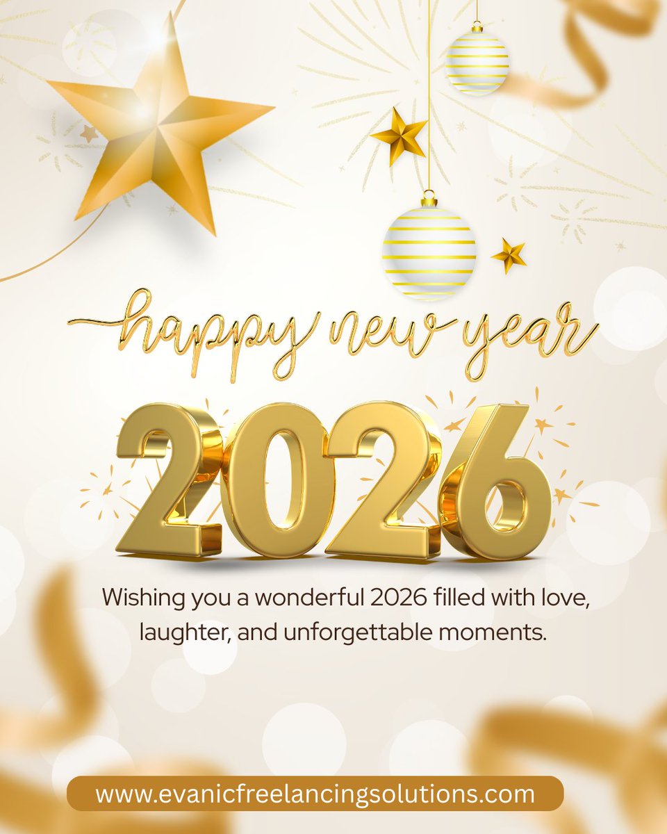 Happy New Year! Thank you for your role in my professional journey. I look forward to new opportunities and wish you and your team success, health, and possibilities in 2026.

Warm regards,  
Evan Emmanuel  
Evanic Freelancing Solutions

#HappyNewYear2026 #StrangersThings5