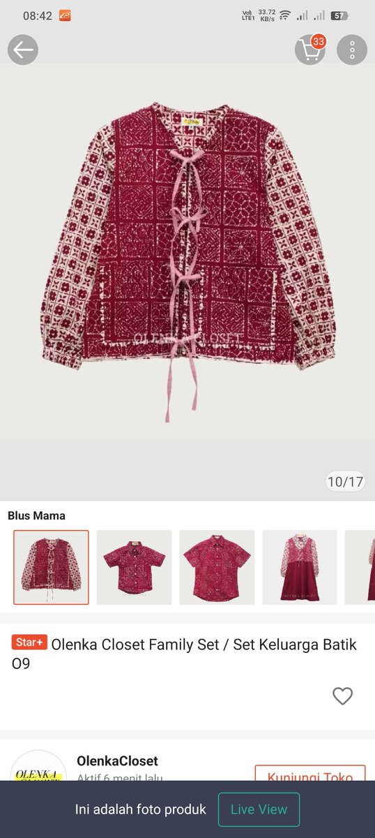 sevenmarssss's tweet photo. @tanyakanrl Ini nder cakep. Yang merah aku beli buat seragaman lebaran 2026😁😁 https://t.co/qTSYtQIiS2