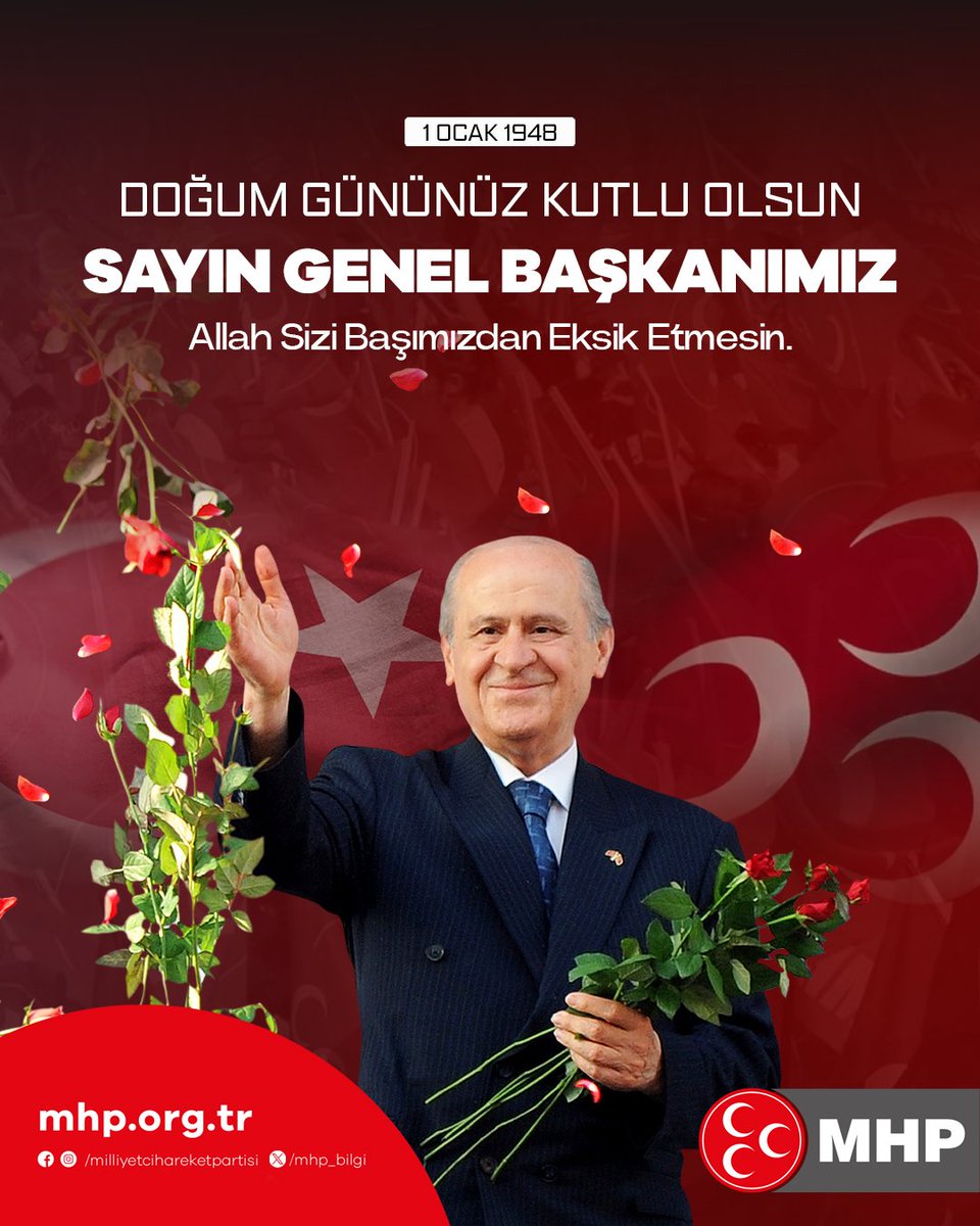 Doğum Gününüz Kutlu Olsun Sayın Genel Başkanımız
Allah Sizi Başımızdan Eksik Etmesin.