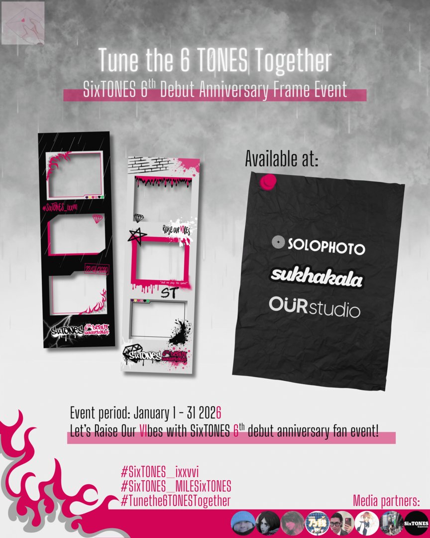 JPFBASE's tweet image. Akeome warga *jpf 🎊

Ada yg bingung awal tahun ini mau ke mana? Ayo foto bareng orang-orang terdekatmu pake frame spesial anniversary debut SixTONES yang ke-6! Fans atau nonfans gaskannn, ada freebiesnya juga lho👀 

Sender drop info lengkapnya di komen ya🤩