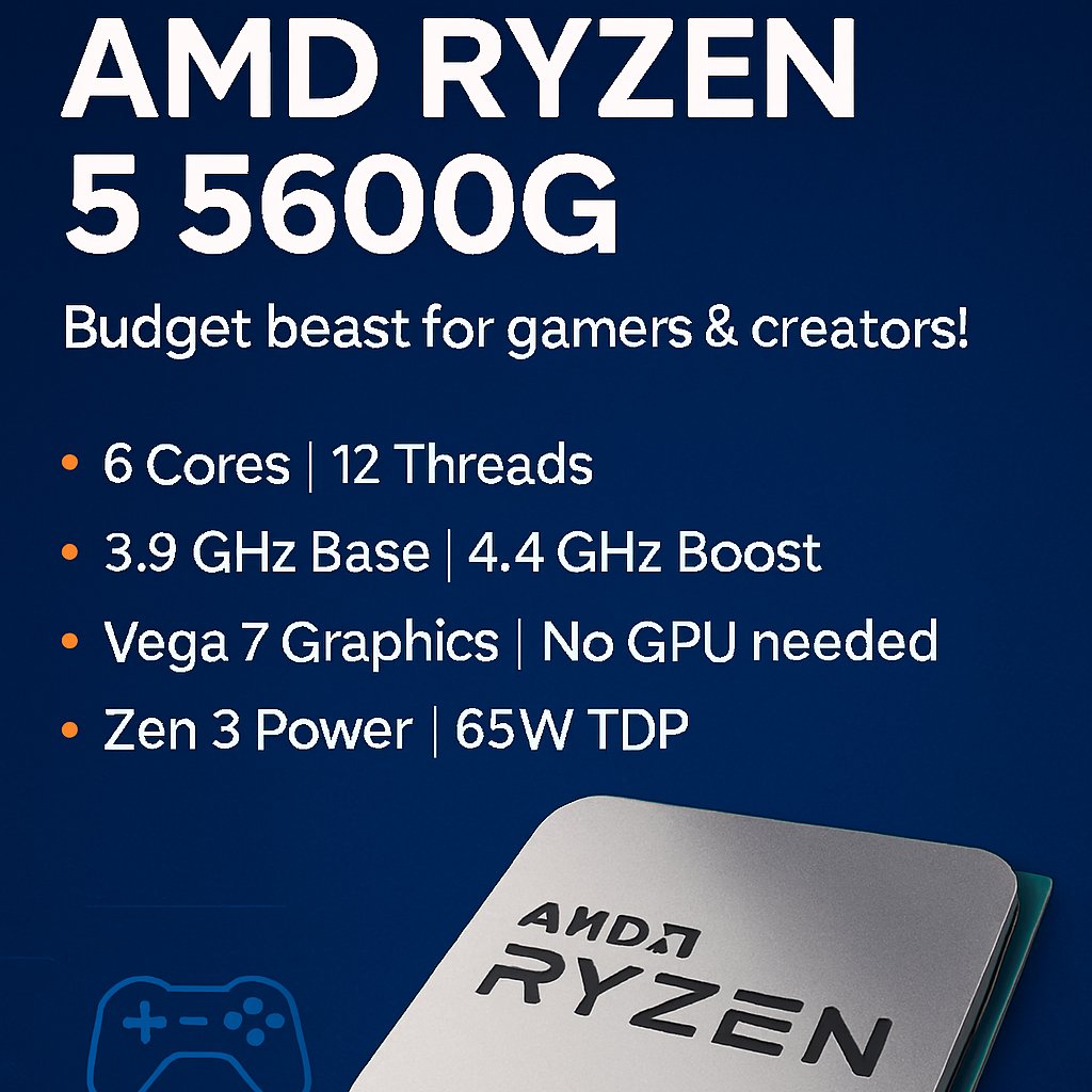 TechLandBD's tweet photo. AMD Ryzen 5 5600G – Power meets value!
Perfect for gaming, editing &amp; everyday tasks — no GPU needed!
Check price &amp; specs 👉 https://t.co/Mxou5qA2zX

#Ryzen5600G #TechBangladesh #GamingProcessor https://t.co/gDrcRXRXIi