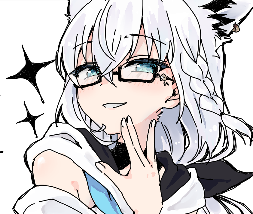 houshoumarine's tweet image. 船長の！新年初・落描き✍
白上先生描きました🦊

24時間配信の準備してます！！