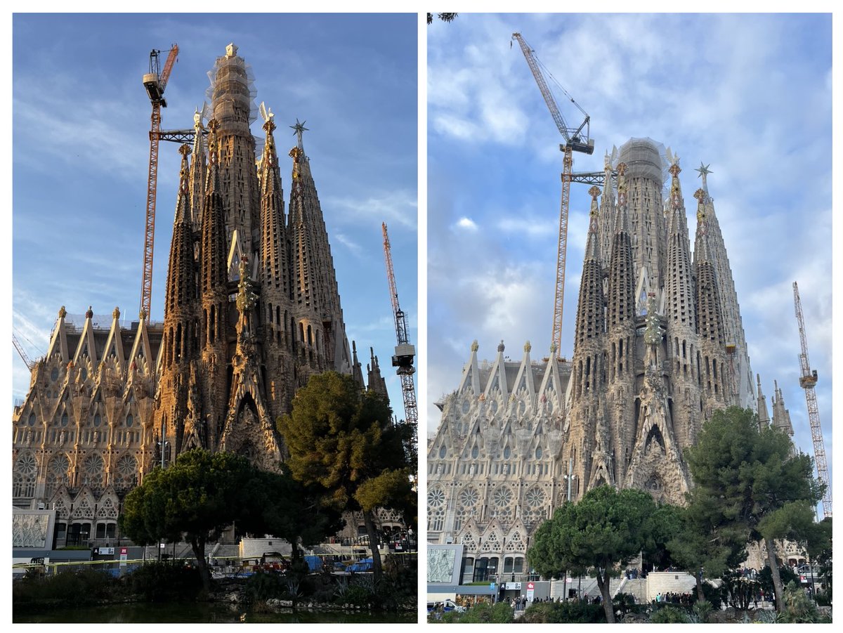 サグラダファミリア1年間の成長
2026年元旦⬅️➡️2025年元旦

メインタワーのイエスの塔
もう直ぐ出来上がりそうです❗️
今年も成長を見守っていきます

#サグラダファミリア #バルセロナ
#sagradafamilia #スペイン旅行