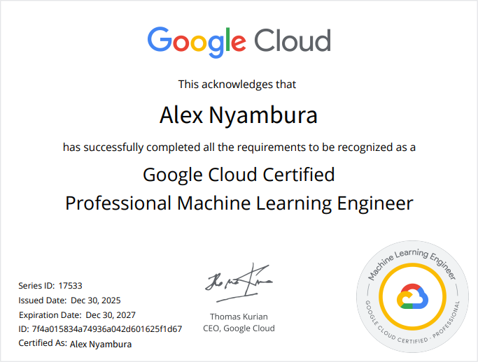 lxmwaniky's tweet photo. Big milestone reached! I’m officially #GoogleCloudCertified #GoogleCloudLearning https://t.co/a83CLrQ4AI