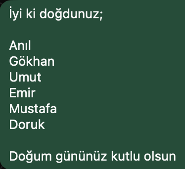 ilk kısım bitti