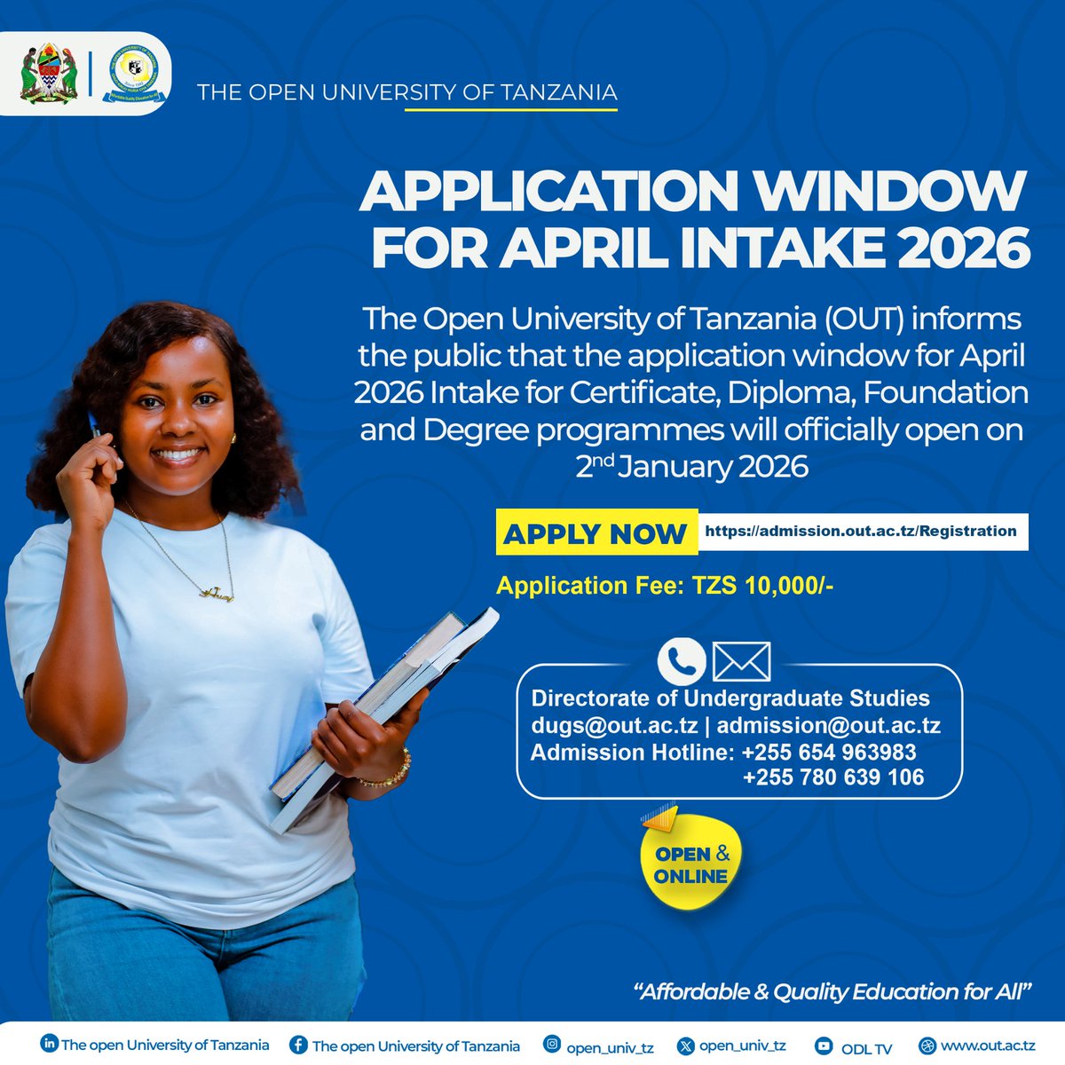 The Open University of Tanzania (OUT) tweet media