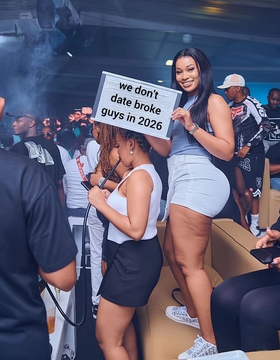 Ladies, how about just not being broke yourselves this 2026