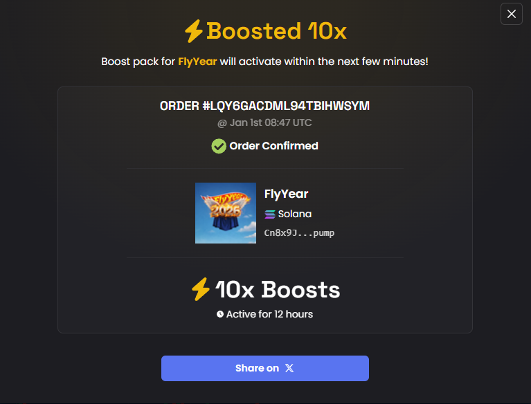 AmiriTradesSol's tweet image. 10x Boost for the FlyYear Holders LFG HIGHER!