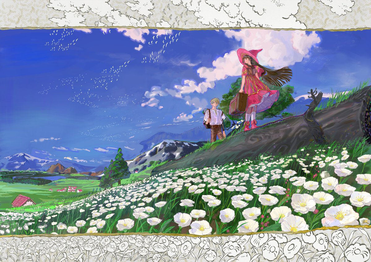 homikokoni's tweet image. May the new journey awaits us with many flower fields.