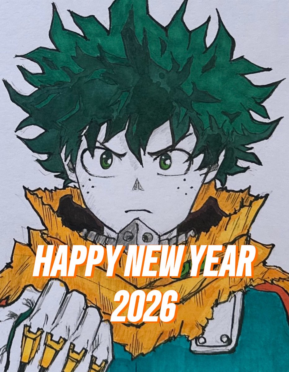 kitakoism711's tweet photo. あけましておめでとうございます

今年もよろしくお願いします

｢毎日がスペシャル｣

そう言えるように

全力で咲き誇ろう！

想像もできない奇跡が起こる

#喜多呼イズム
#2026年元日
#イラストイズム
#緑谷出久
#デク
#僕のヒーローアカデミア https://t.co/yIoIlHOIqE