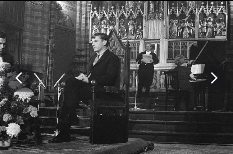 Gerard Reve in de #Vondelkerk, 1969 #Amsterdam
