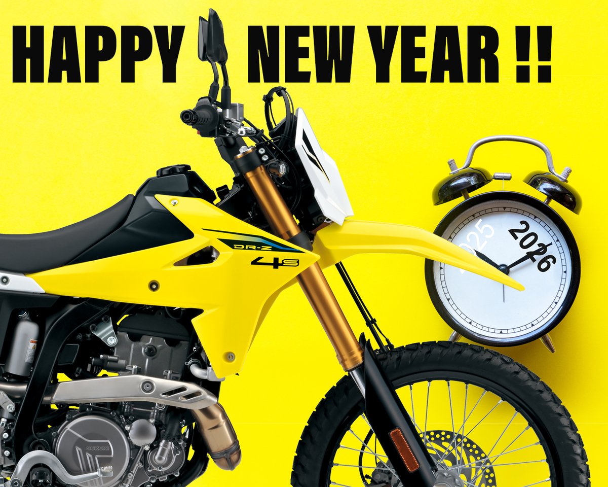 suzukicycles's tweet photo. As the clock strikes midnight, a new year begins. ⏱️✨

Happy New Year from Suzuki Motor USA — here’s to more miles, more adventures, and unforgettable rides in 2026.

#Suzuki #SuzukiCycles #HappyNewYear #2026 #TimeToRide https://t.co/Fc95hSJd38