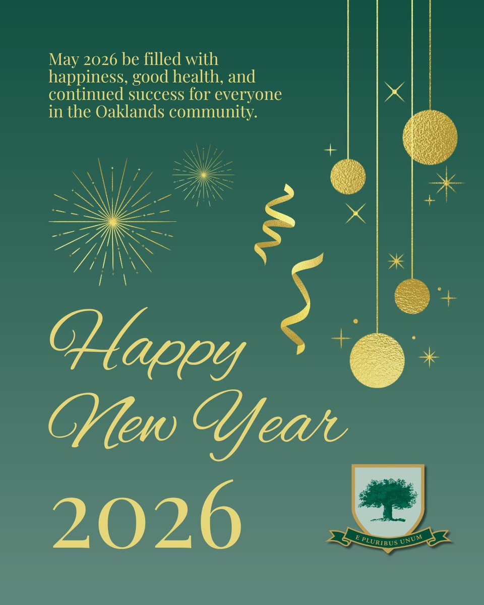 Happy New Year from all of us at Oaklands! 🎆

We’re excited to welcome 2026 and wish all our pupils, families and staff a year full of joy, learning and adventure.

Here’s to making this year unforgettable! ✨

#OaklandsSchool #HappyNewYear #2026 #Chingford #OakTreeSchools