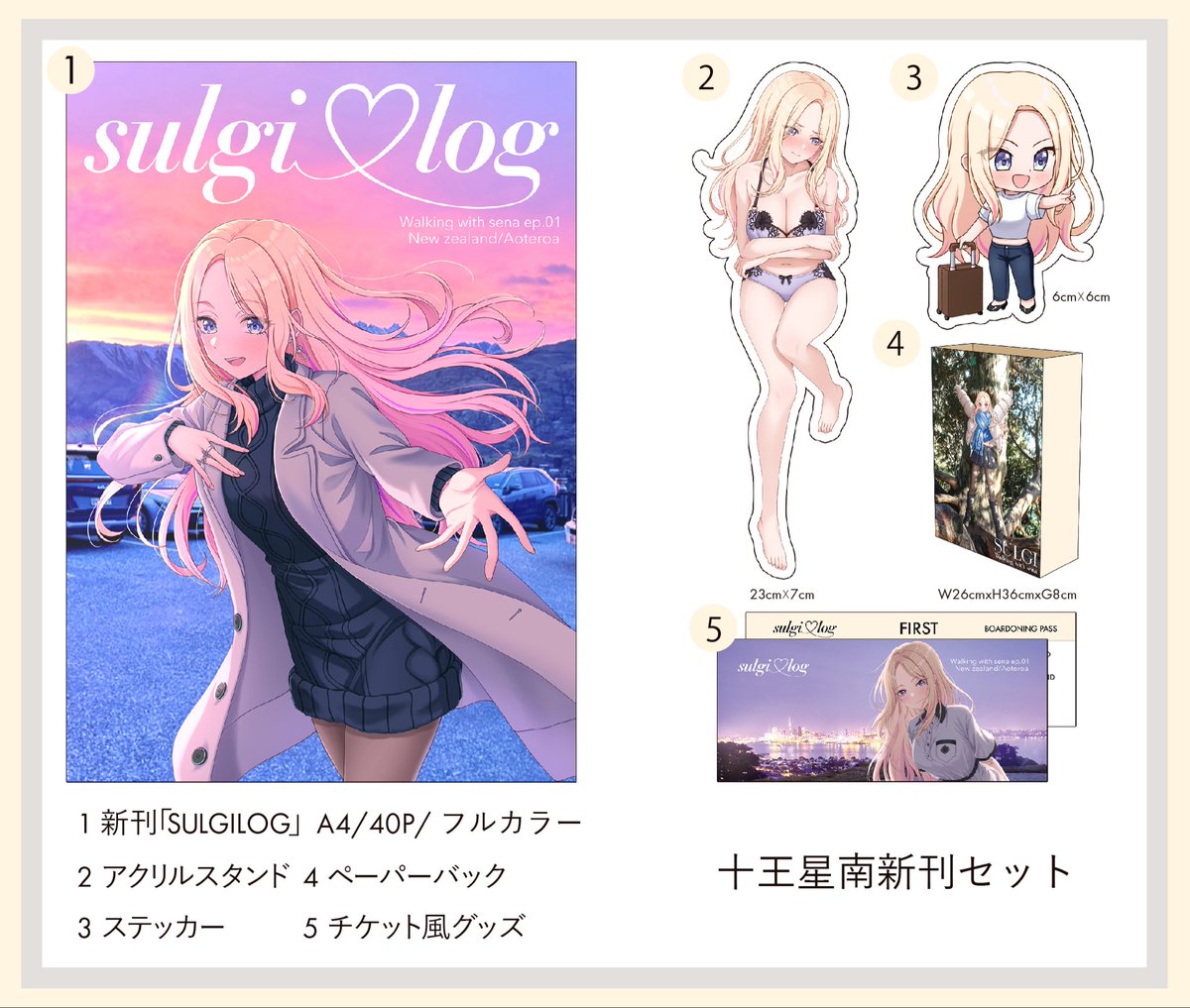 当日来られなっかたの方のために BOOTHにて新刊セット、アクリル