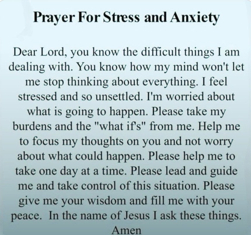 Prayer for stress and anxiety 🙏🏻