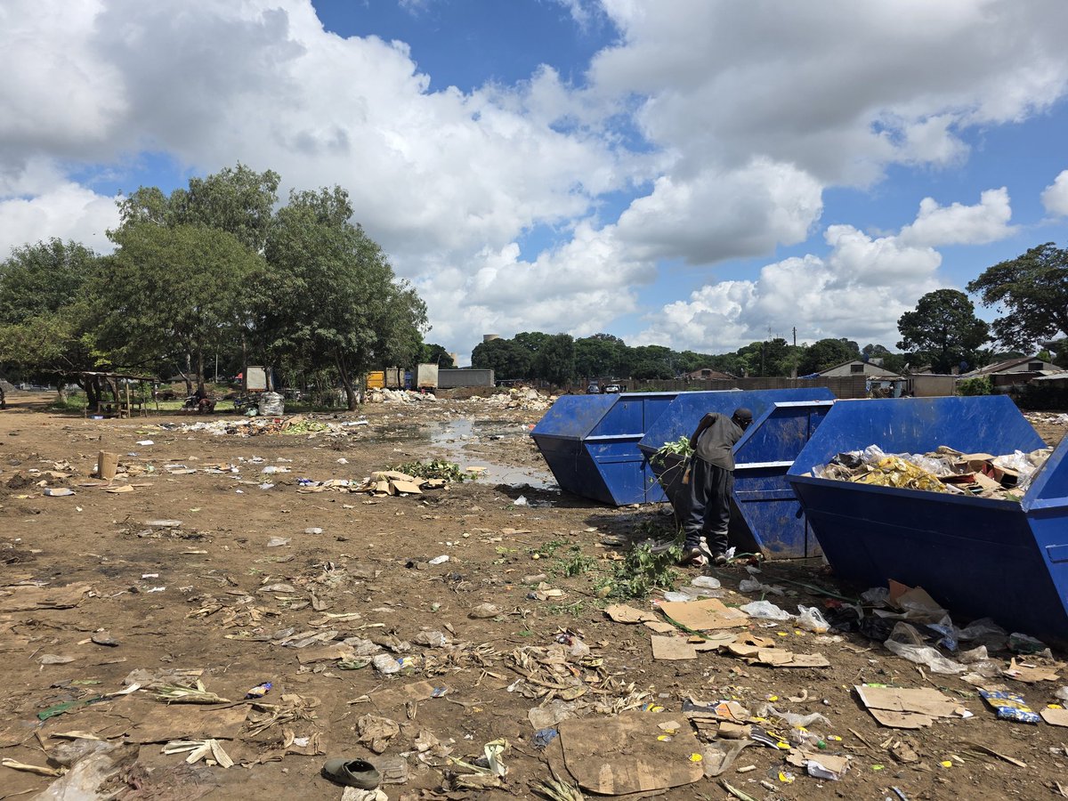 2026 Resolution number 1 should be,  change of mindset if you are Zimbabwean. 
●The bin is right there wide as it is, you choose to litter next to it. What more when the bin is not within your vicinity, can you carry the rubbish to the next bin?
●Cleared marked white continuous