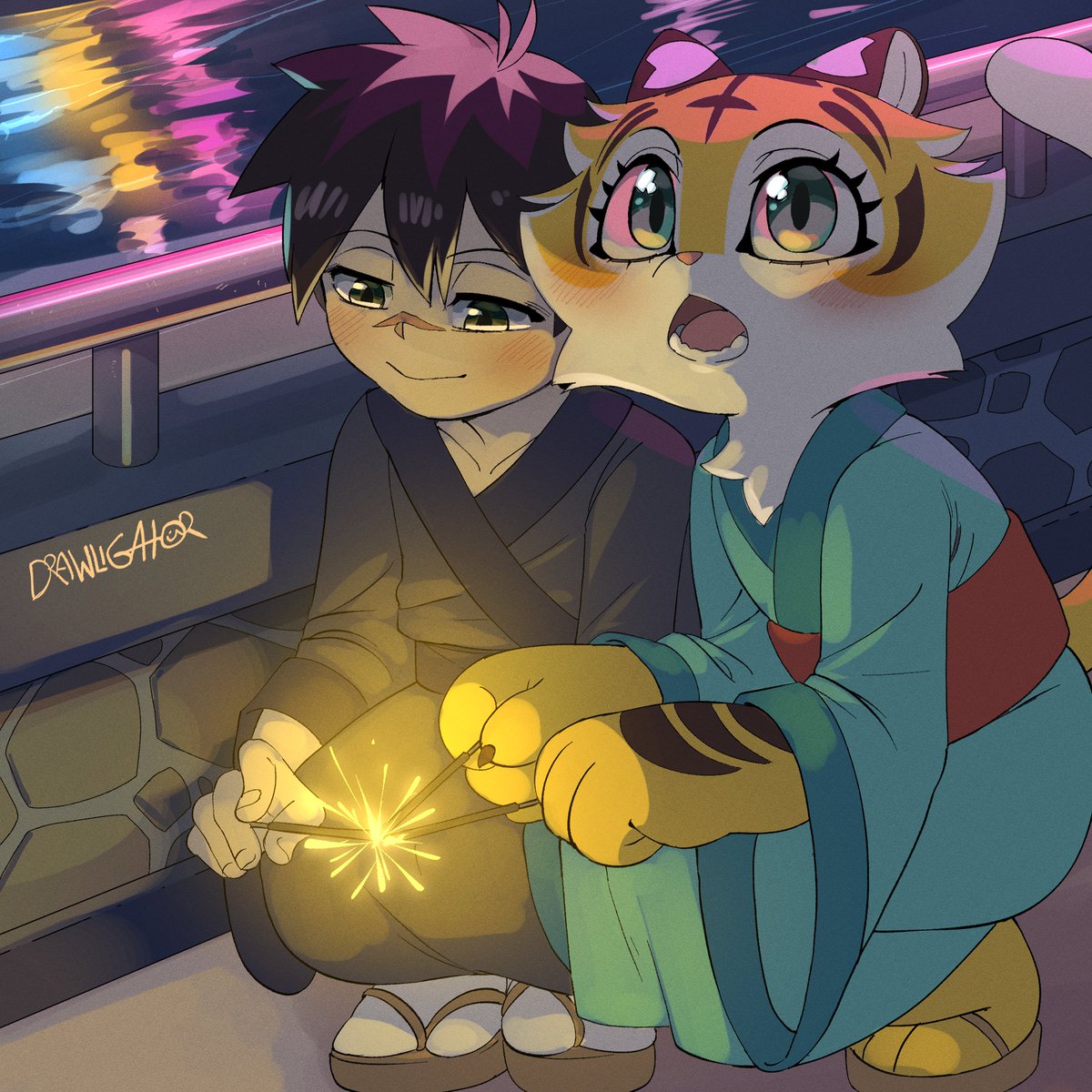 drawligator's tweet image. HAPPY NEW YEAR! 🎆🎇