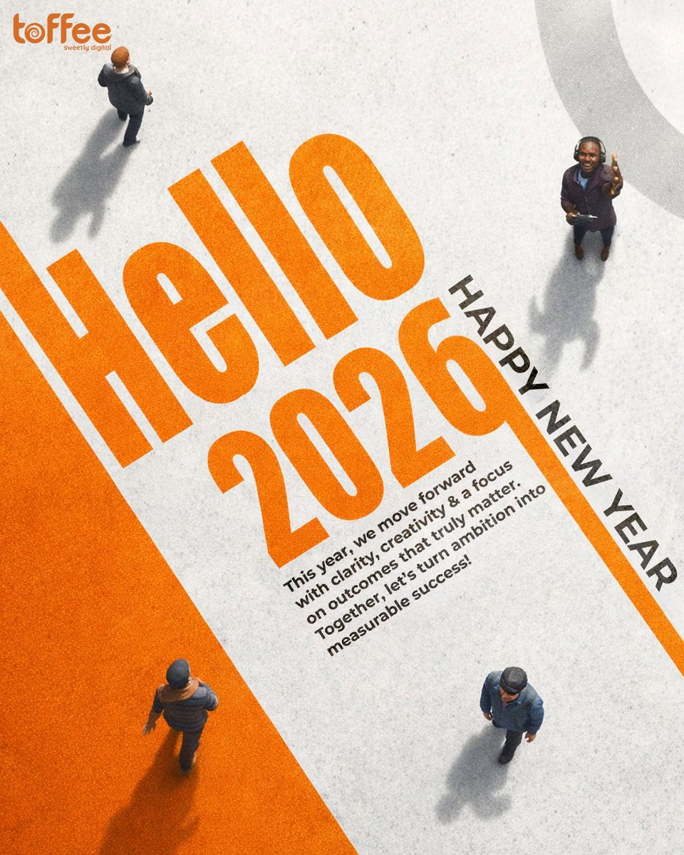 toffeeglobal's tweet photo. Hello 2026! 
As we step into the new year, we move forward with clarity, creativity, and a strong focus on results that truly matter.
Together, let’s turn ambition into measurable success and make this year count!
.
.
#Hello2026 #HappyNewYear #NewYearVibes #FreshBeginnings https://t.co/3h0AOCajVM