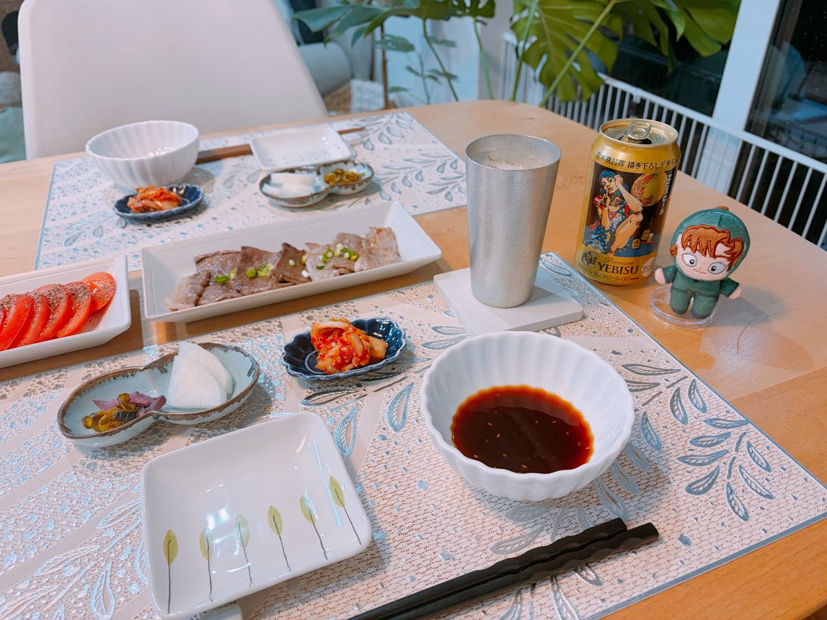 やっぱり肉にはビールが合う🍺