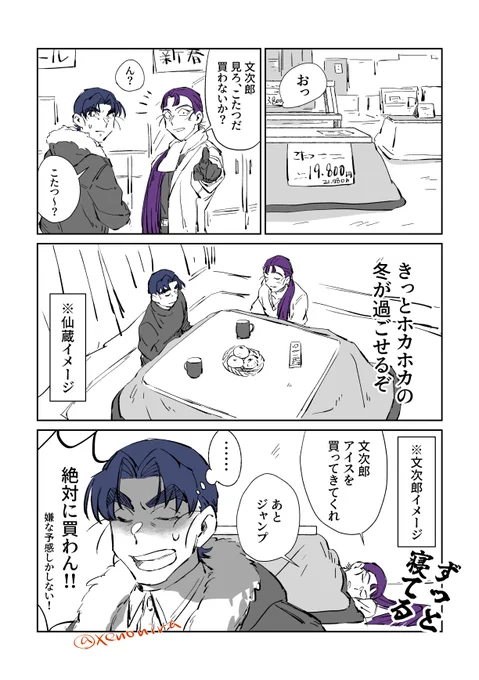 現パロ。こたつと六い。 