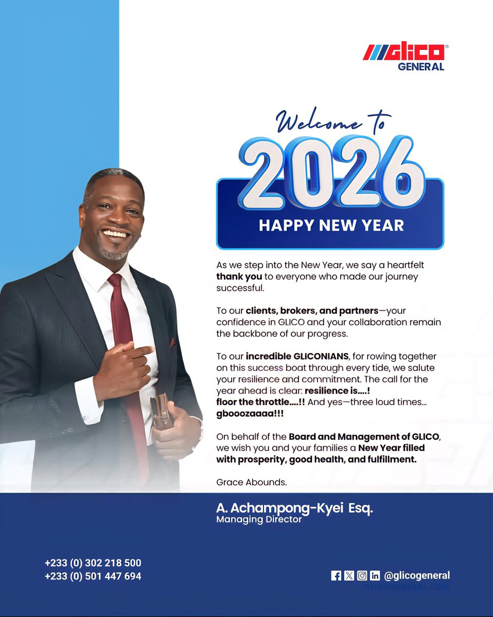 Glicogeneral's tweet image. Happy New Year! We appreciate everyone who made our journey successful. May the New Year be filled with prosperity, good health, and fulfillment. As always, we remain committed to cushioning you for life!

#GLICOGeneral #happynewyear #thecushionedyear
