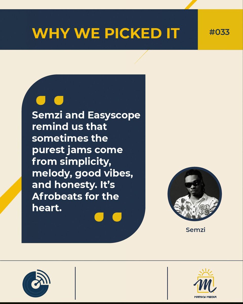 manky_media's tweet photo. @semzibeatz & Easyscope brought the sunshine on this one.
Ore Mi = melody that sticks.
#JamDetector #MankyMedia https://t.co/tM8eI9FDJO