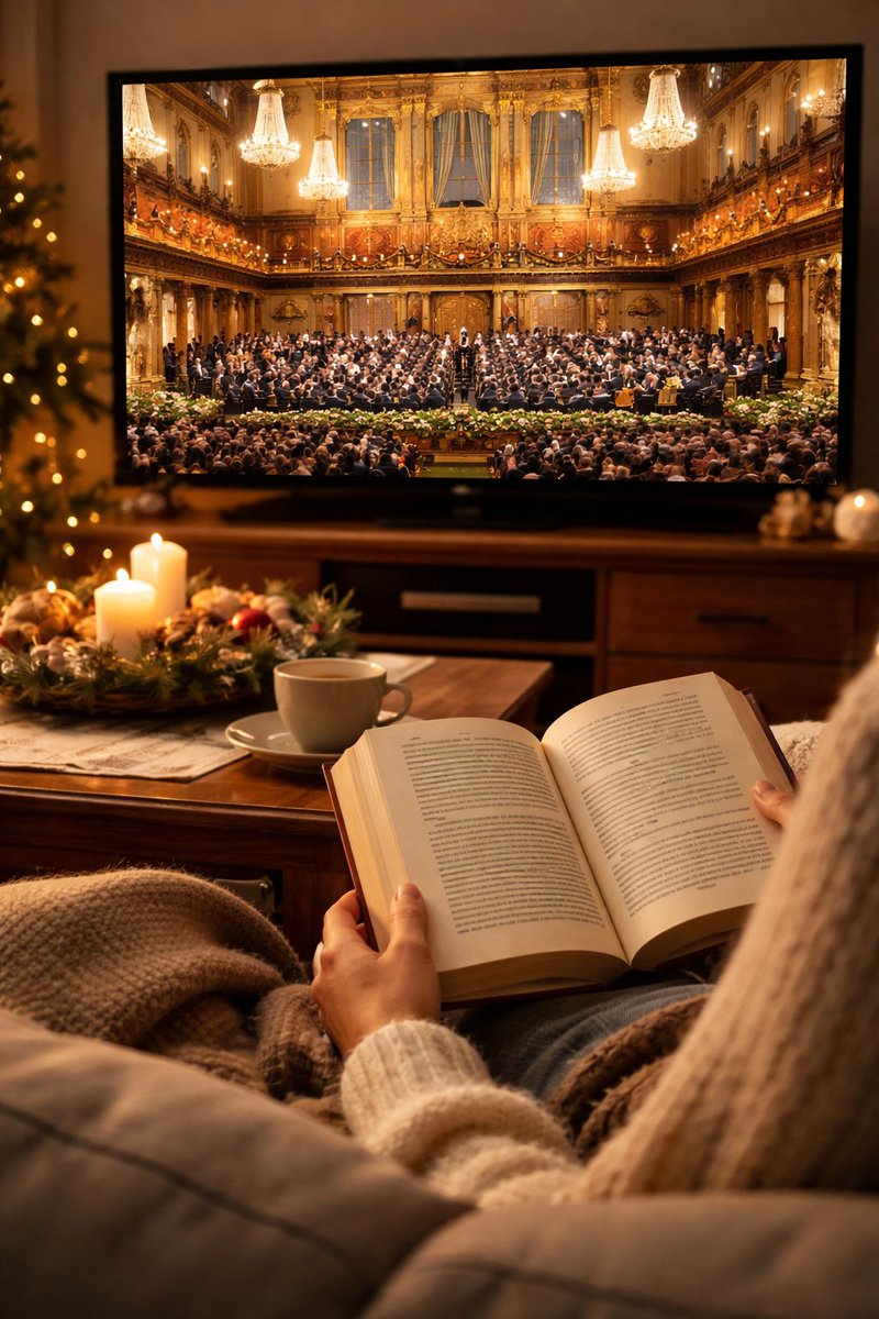 Desde hace unos años incorporé a la escucha antes, durante y después del #ConciertoDeAñoNuevo en el Musikverein de Viena, la lectura de algún libro que estuviese vinculado con Viena, Austria o el propio concierto. 
(hilo 🧵👇🏼) 🎼🥁🎻🎺