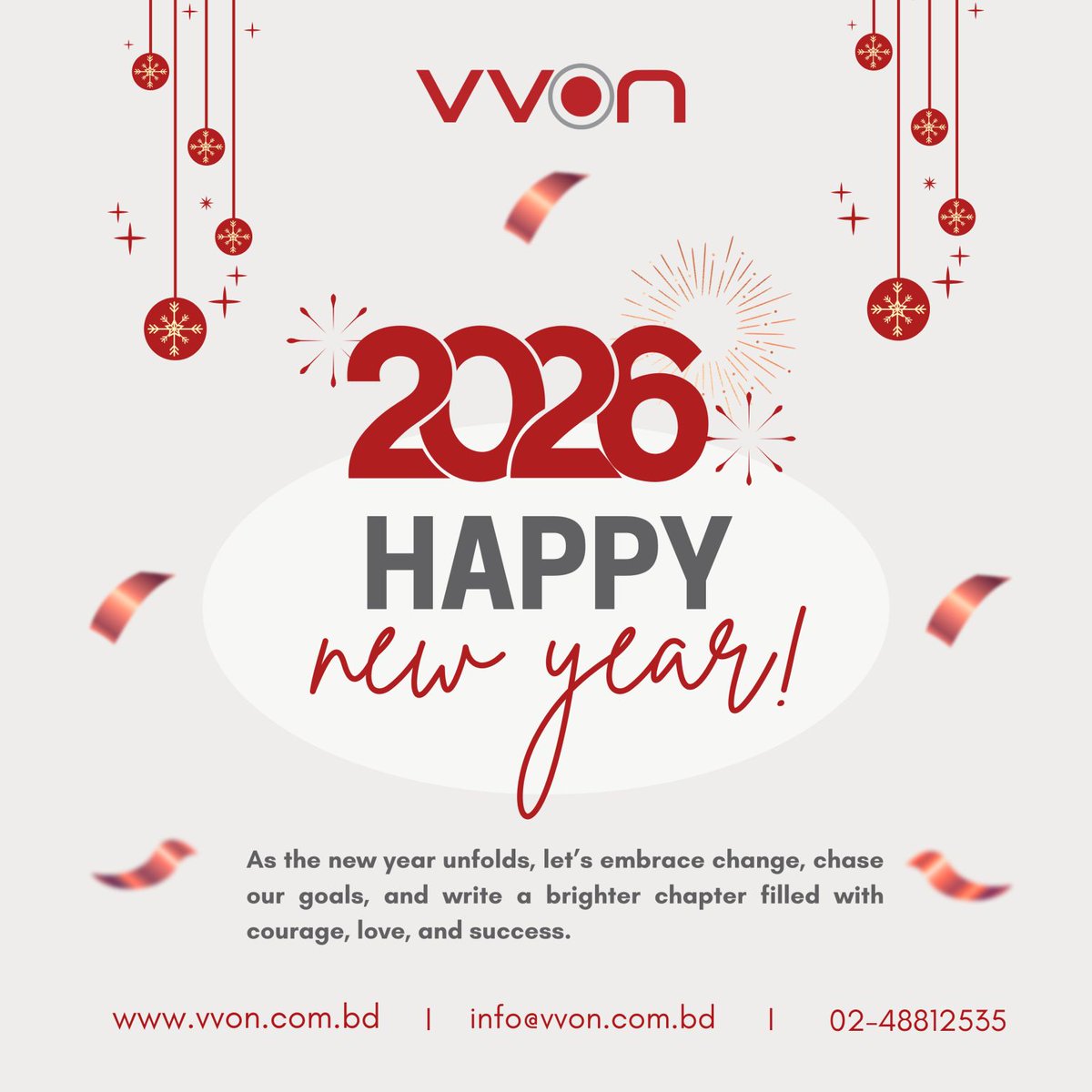 Vvon_tech2017's tweet image. As we welcome 2026, Vvon Technologies Limited extends sincere appreciation to our valued clients, partners, and team members for your continued trust and support
Wishing you success, good health, and new opportunities in 2026. Happy New Year.

#HappyNewYear2026 #VvonTechnologies