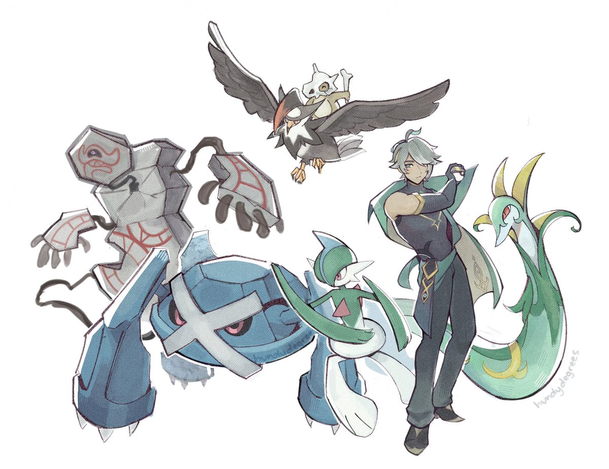 hundydegrees's tweet image. (1/2) 🌱 pokémon au...