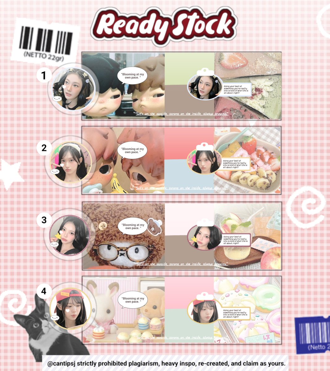cantipsj's tweet image. 💬🧁 [ #zonauang #zonajajan ] help rt, thank you! 

haii?! naat bawa layout ready "kuriku" 🍧 pricenya check ALT yahh ^_____^ ⭐💰bisa langsung di bawa pulang dengan dm aku sebut charanya ok! 🍰🎀
