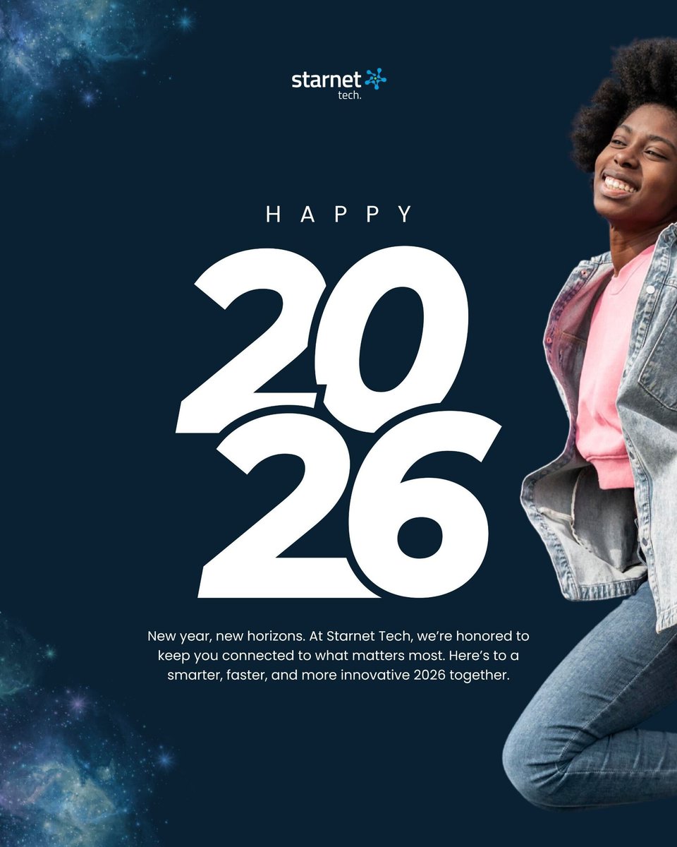 Happy New Year from Starnet Tech ✨
Here’s to pioneering new solutions, enhancing systems, and igniting bold ideas in the year ahead.

Warm regards
Starnet Tech

#new #newyear