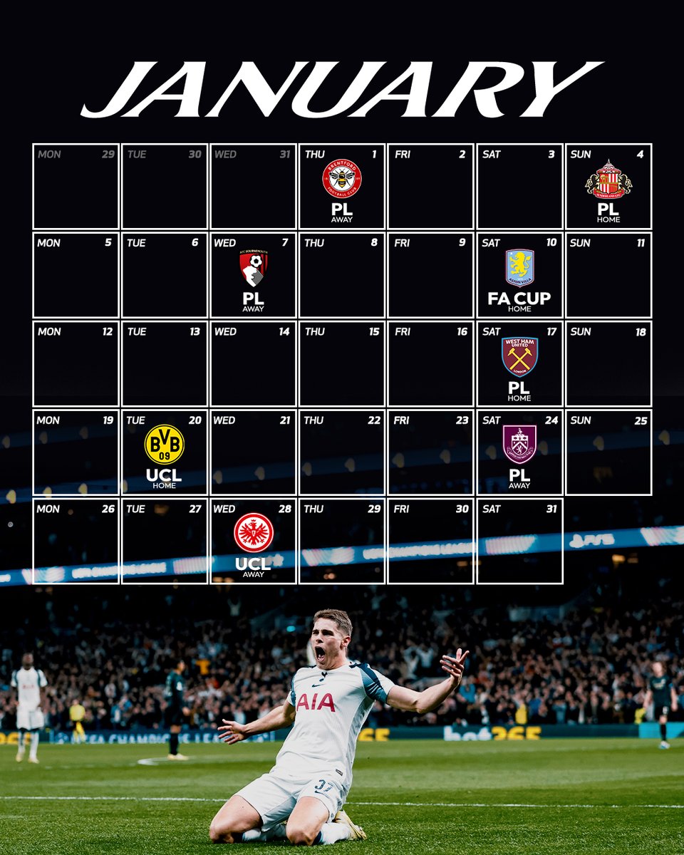 SpursOfficial's tweet image. Our January schedule 🗓️