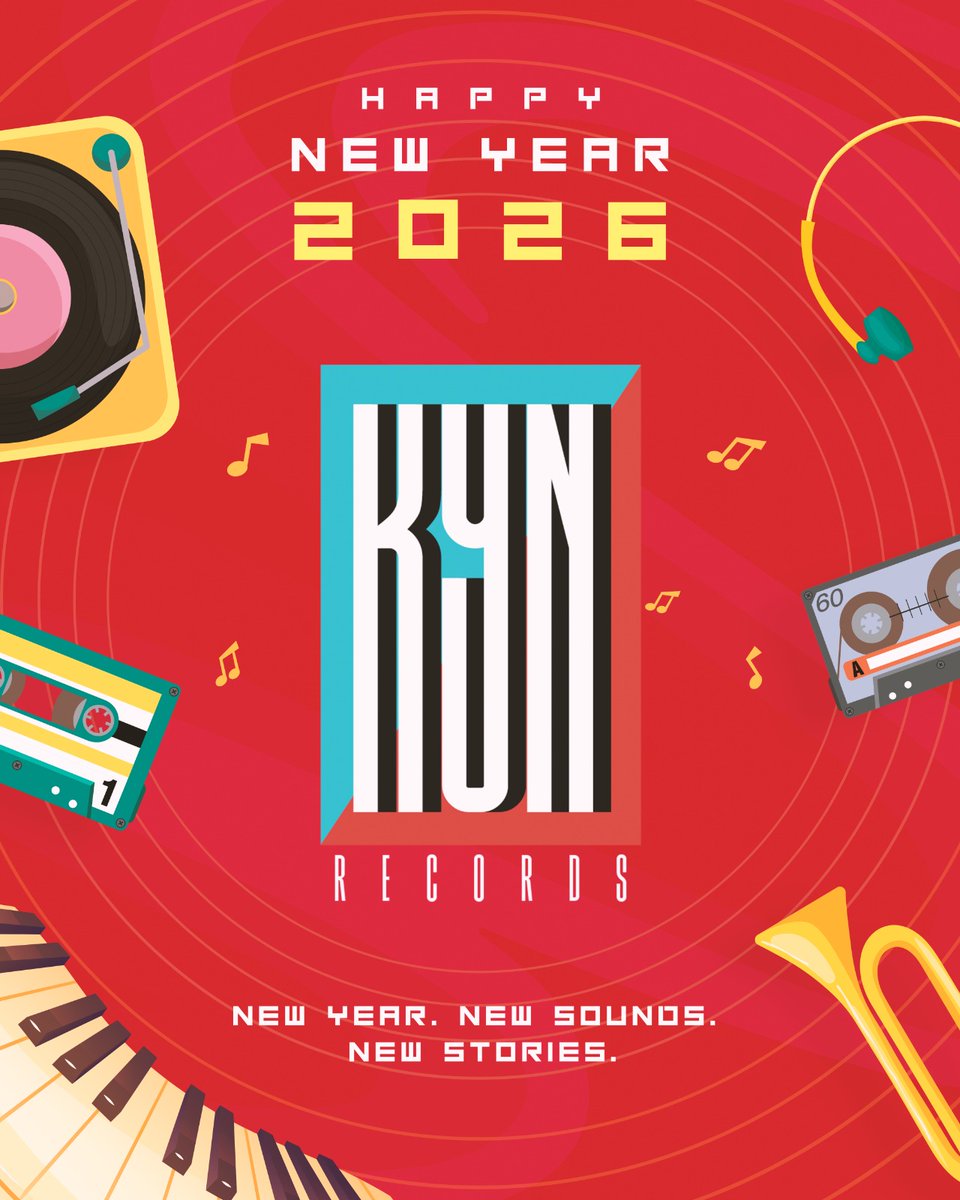 kyn_records's tweet photo. Happy New Year to the whole crew! 🎉 Hope 2026 brings massive hits, endless vibes, and a playlist that never ends. Let’s keep the beats rolling! 🚀
#KYNrecords https://t.co/VyETGFaJe0