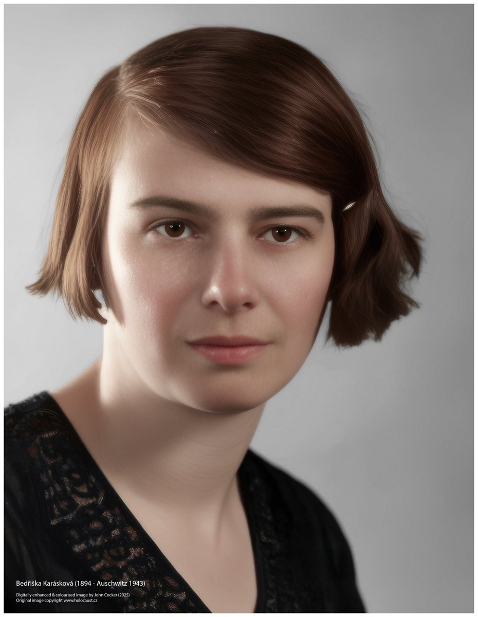 joecocker15's tweet image. On this day in 1894, a Czech Jewish woman was born. On the 27 Jul 1942 she was deported to Theresienstadt and on the 6 Sep 1943 to Auschwitz where she perished. Her name was Bedřiška Karásková  

Please support @AuschwitzMuseum